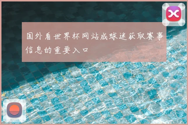 国外看世界杯网站成球迷获取赛事信息的重要入口