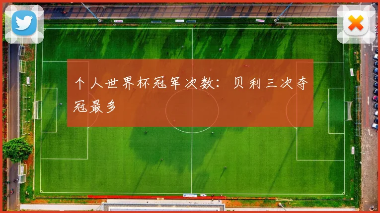 个人世界杯冠军次数：贝利三次夺冠最多